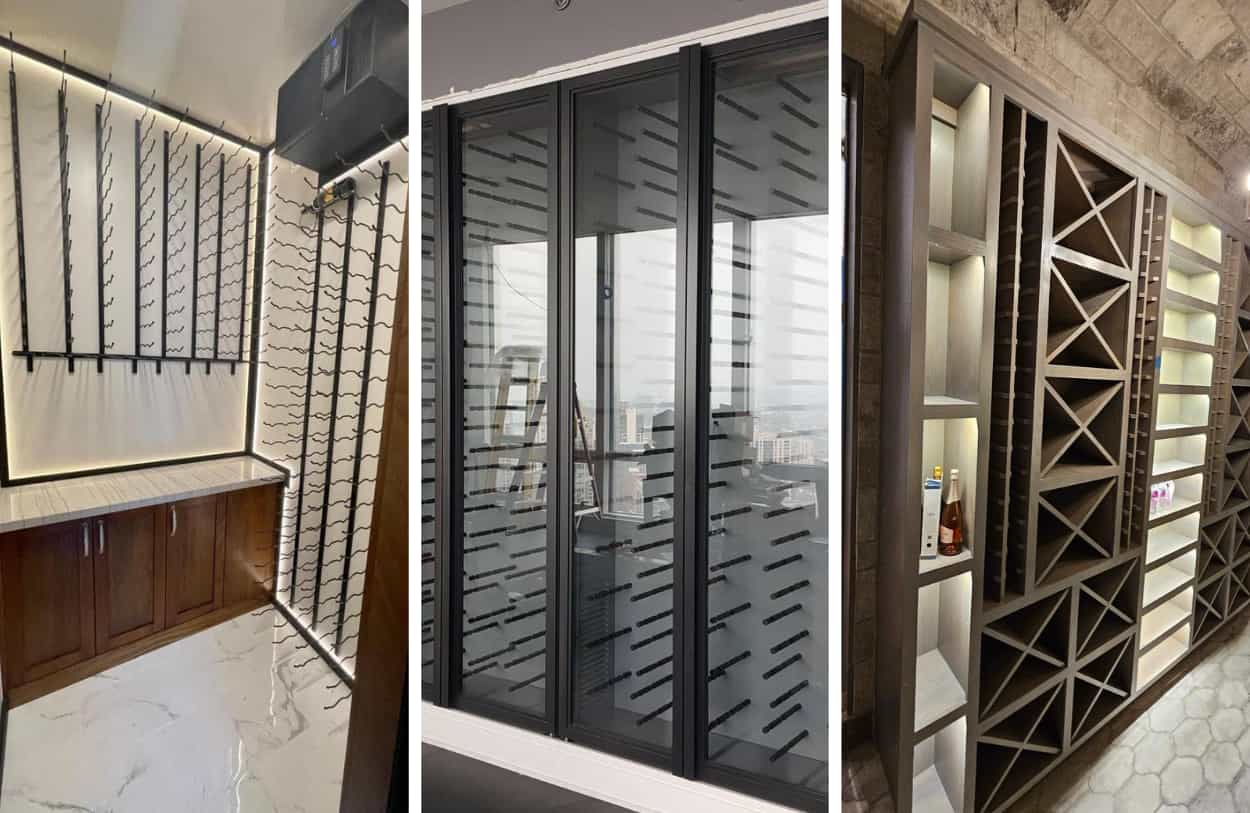 Transform Unused Closets into Stylish Wine Cellar with Custom Doors